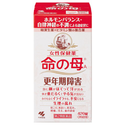 小林製藥命之母女性更年期保健丸，複合和漢保健藥， 讓女性荷爾蒙均衡， 有效紓緩女性更年期的各種症狀( 煩躁，潮熱， 生理不調、生理痛、冷汗、頭暈耳鳴)
